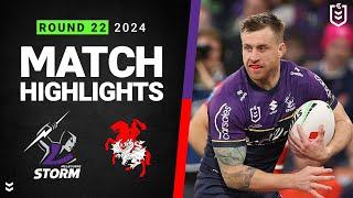 NRL 2024  Storm v Dragons  Match Highlights