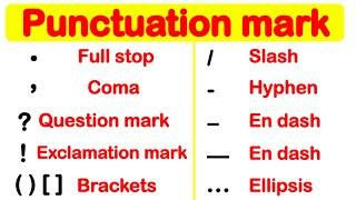 PUNCTUATION MARK GUIDE  Learn how to use punctuation correctly