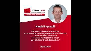 Sozialwahl 2023 Harald Pignatelli einer der Spitzenkandidaten der DAK-VRV