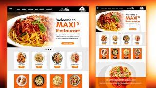 Food Website Template Design in Photoshop  Webpage Design Photoshop