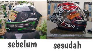 Pertama kalinya custom &repaint helm KYT RC-7 model Shark motogp ala-ala 