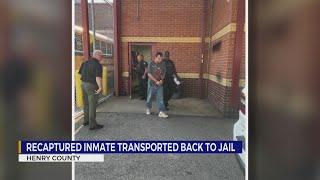 Recaptured inmate transported back to Henry County Jail