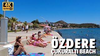 Özdere Çukuraltı Beach Tour  23 July 2022 Izmir Turkey 4K UHD 60 fps