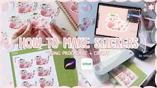 How To Make Stickers Using Procreate & Cricut  print & cut sticker tutorial