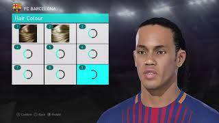 PES 2018 FACES RONALDINHO BARCA + STATS