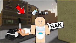 Becoming a BABY with Commands in Roblox Da Hood