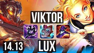 VIKTOR vs LUX MID  739 500+ games  EUNE Master  14.13