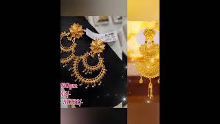 beautiful party wear gold earrings design#goldearringdesig#mg786