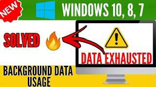 How to stop high data usage on Windows 10 - Windows 10 data usage problem Hindi