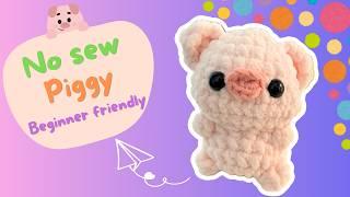  Crochet mini Piggy Tutorial  No sew  Amigurumi  Beginner friendly  Animals  Cute Crochet Idea