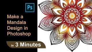 Create a Mandala in just 3 minutes in Photoshop 2019  Symmetric paint Tutorial