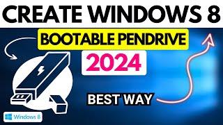 How To Create Windows 8 Bootable Pendrive in 2024  Windows 88.1 Bootable USB Flash Drive