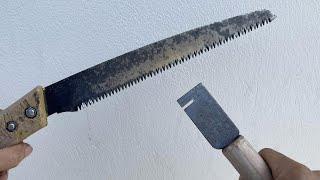 Ingenious Way To Sharpen Hand Saw As Sharp As A Razor 