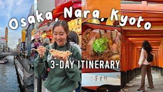 Japan Travel Vlog best things to do in OSAKA NARA and KYOTO 2023