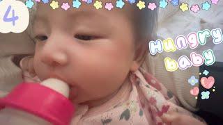 Baby Valerie  Hungry baby can’t wait to have her milk at feeding time 4 #hungrybaby #newbornbaby