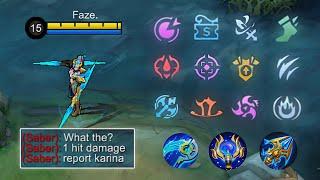 KARINA BEST BUILD AND EMBLEM FOR 1 HIT IS HEREEEMust Watch - MLBB