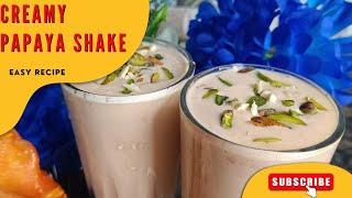 Creamy Papaya Milkshake Vart Special Healthy Shake Breakfast Recipe