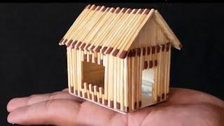 Matchstick House  How to make matchstick house  माचिस की तीली से बनाएं घर  Matchstick craft