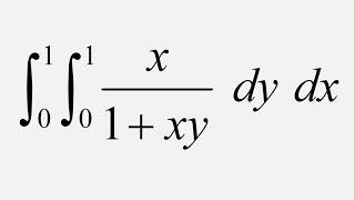 Double Integral x1 + xy dy dx  y = 0 to 1  x = 0 to 1