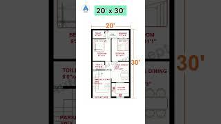 20x30 House plan  Small House design #shorts #homedesign #architecture