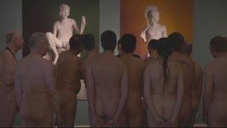 Austrian nudists tour a Naked Men exhibition in Vienna