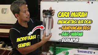 Modifikasi filter untuk mengatasi air bau mengandung besi berkapur