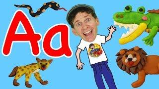 Animal Alphabet Phonics Song For Kids  Wild Animals  Learn English Children