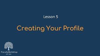 Moodle Lesson 05 Creating Your Profile