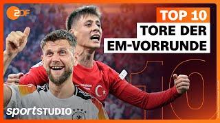 Top10 Tore der EM-Vorrunde 2024 mit internationalem Originalkommentar  UEFA EURO 2024  sportstudio