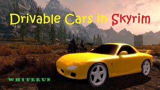 SKYRIM MOD Drivable Cars in Skyrim Road with the street lines in option