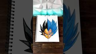 Drawing Vegeta with Colored Pencils #shorts