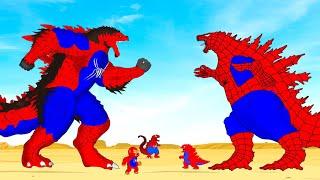 TEAM SPIDER GODZILLA & KONG vs Evolution Of SPIDER KONGZILLA  If Boundary Changes? - FUNNY CARTOON