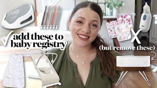 What to actually put on your baby registry and what to take out  Newborn Must Haves + FAILS