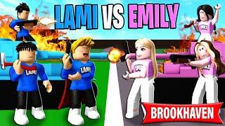 LAMI vs EMILY im KRIEG in BROOKHAVEN Roblox Brookhaven RP  Story Deutsch