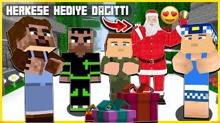 MİNECRAFT NOEL BABA YILBAŞINDA KEREM KOMİSERİN ŞEHRİNE GELDİ HEDİYE DAĞITTI  Minecraft