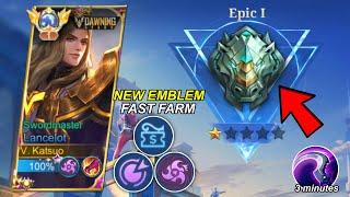 LANCELOT FAST FARM NEW EMBLEM FOR THIS NEW SEASON   SOLO RANK FULL GAMEPLAY 