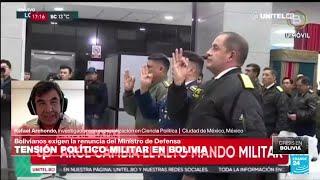 Luis Arce juramenta a un nuevo mando militar desde la sede del Gobierno