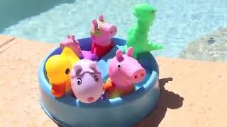 Peppa Pig Bath Squirters Pool Party with George Dinosaur and Suzy Sheep DisneyCarToys REUPLOADED