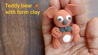 How to make teddy bear  with clay  Clay Craft  Teddy Bears with foam clay