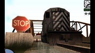 GTA San Andreas - How to drive a train thru a bridge barrier - NO CHEATS NO MODS NO GLITCHES