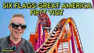 First Ever Visit to Six Flags Great America in Illinois Exploring the Park & More