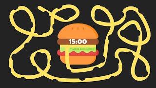 15 Minute Burger  Bomb Timer  GIANT BURGER EXPLOSION 