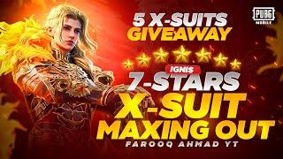 Ignis X-Suit Maxing out 7 Star  5 X-Suit Giveaway   PUBG MOBILE 