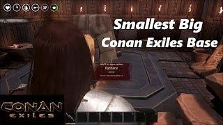 The Smallest Big Base in Conan Exiles Greater Wheel of Pain Sanctuary Vault Crafting Stations
