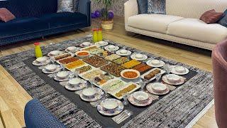 GUEST IFTAR TABLE PREPARATION  IFTAR MENU FOR 20-25 PEOPLE GUEST DINNER MENU