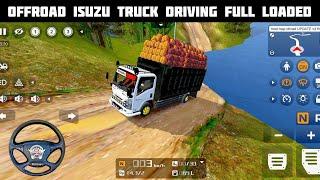 Offroad Isuzu Truck Driving With Full Loaded  Cargo Truck  Mod Bussid  Truck Simulator Indian