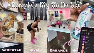 VLOG COMPLETE MY TO DO LIST WITH ME  Gym Running Errands Eating & more