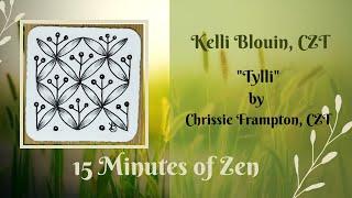 15 Minutes of Zen Beginner Zentangle® method of drawing Tylli.