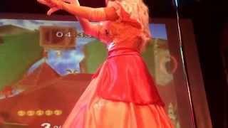 Princess Peach Audrey Deluxe performs burlesque at Video Game Vixens