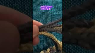 How to make Half Hitch Knot Macrame Bracelet Using two color. Tutorial in Urdu  Hindi.